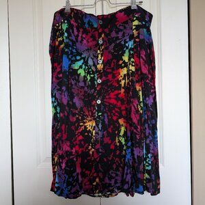 TORRID Midi Challis Button-Front Skirt SIZE 3